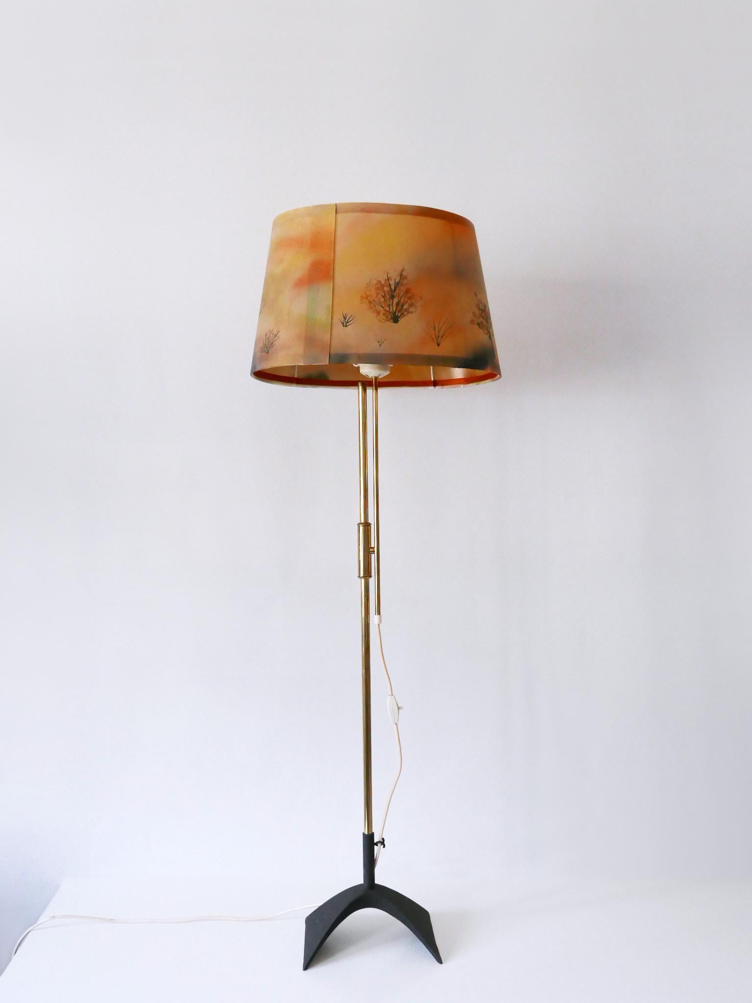 Lampadaire télescopique de Gebrüder Cosack Allemagne années 1950 The Moderns Bon état - En vente à Munich, DE