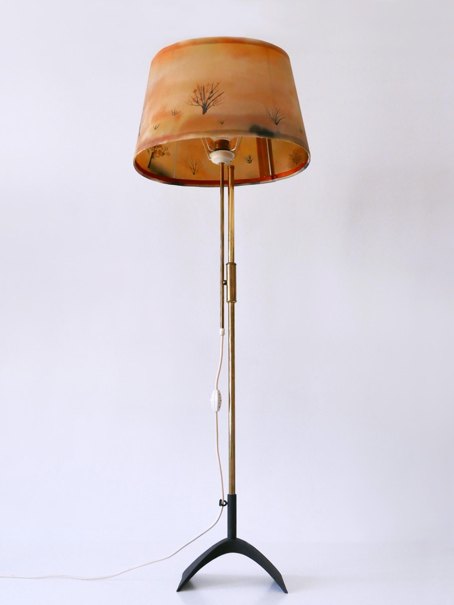 Milieu du XXe siècle Lampadaire télescopique de Gebrüder Cosack Allemagne années 1950 The Moderns en vente