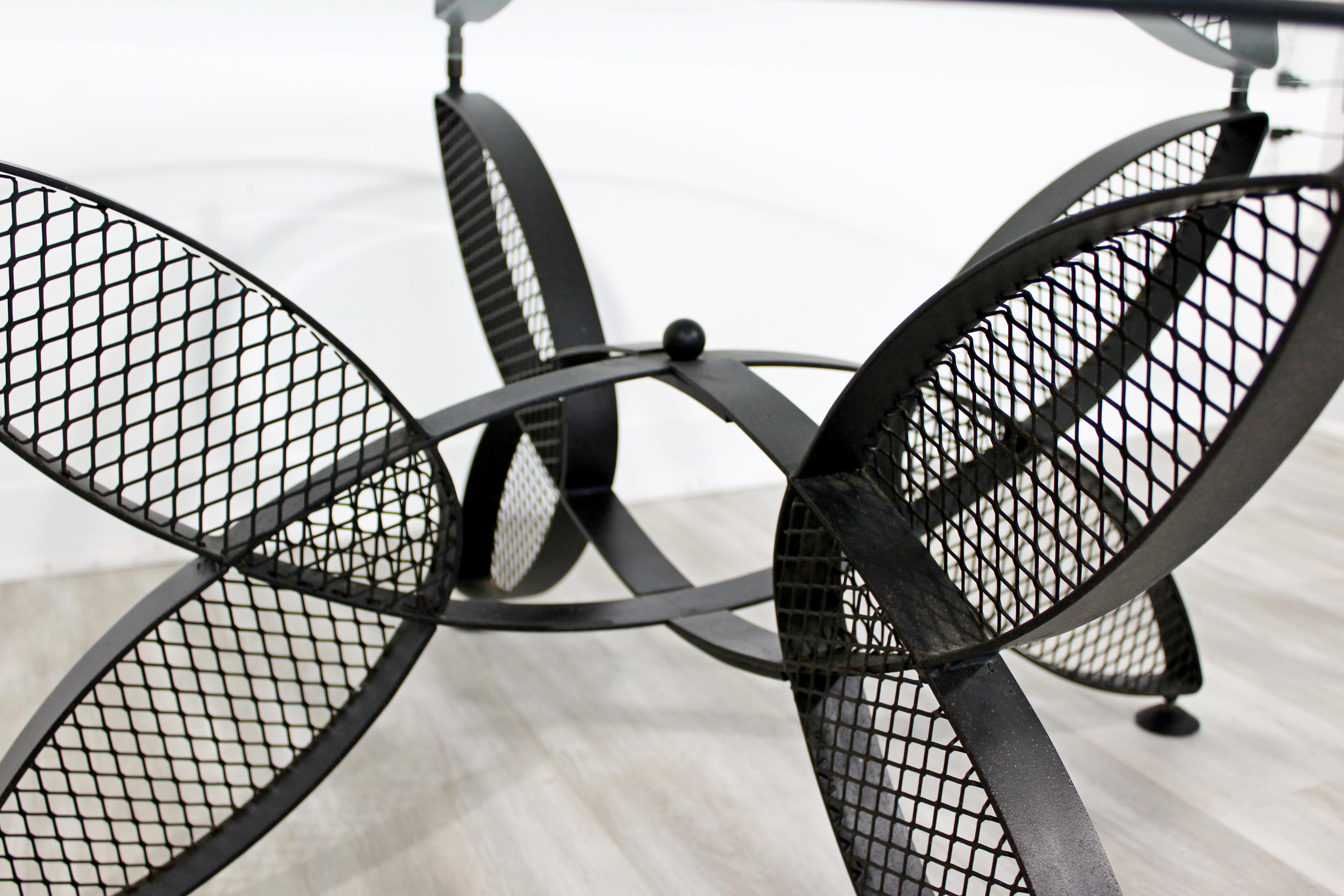 Glass Mid-Century Modern Tempestini for Salterini Butterfly Patio Coffee Table, 1960s