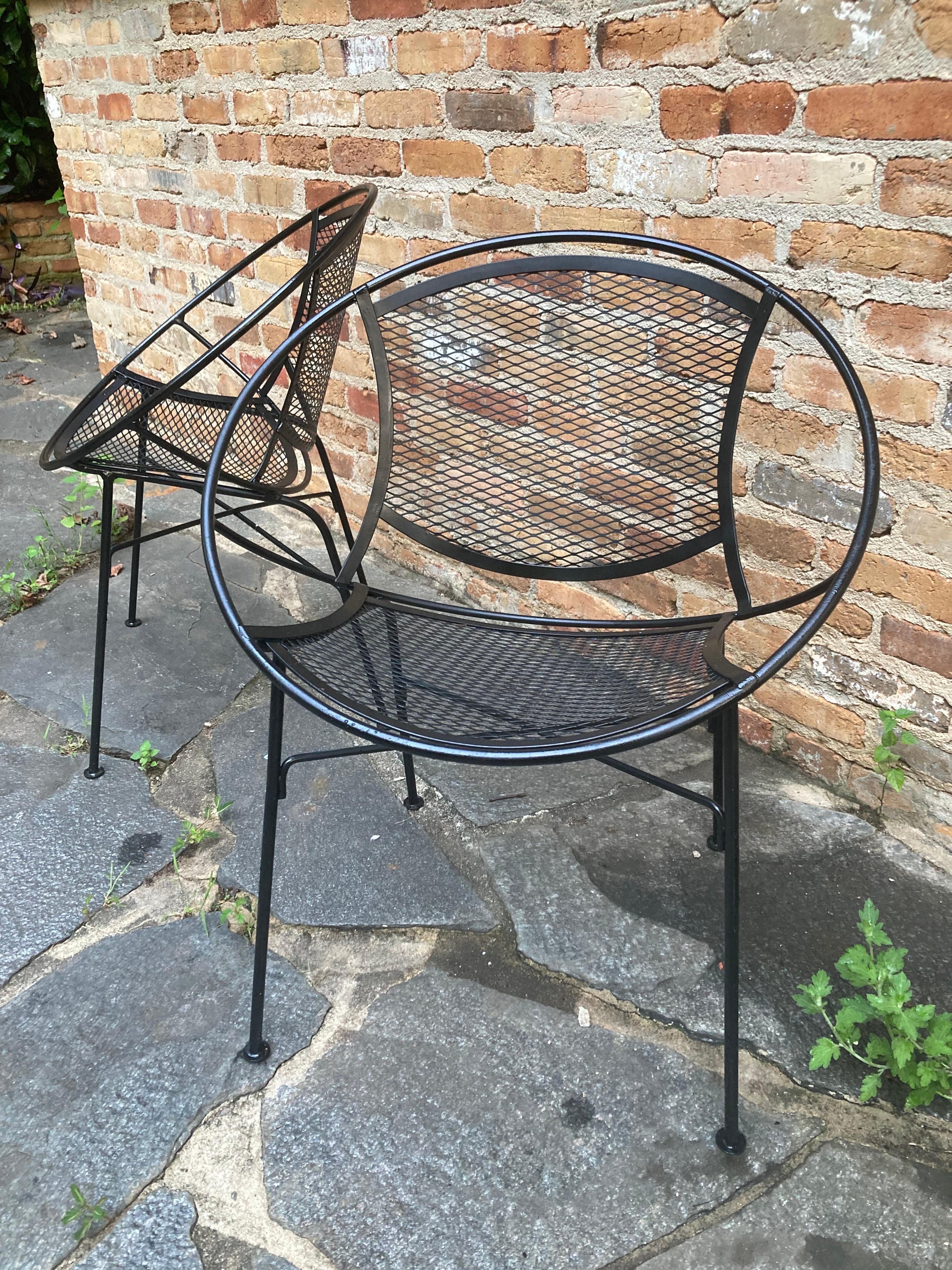 italien Paire de chaises de patio oscar modernes tempestini pour salterini du milieu du siècle dernier en vente