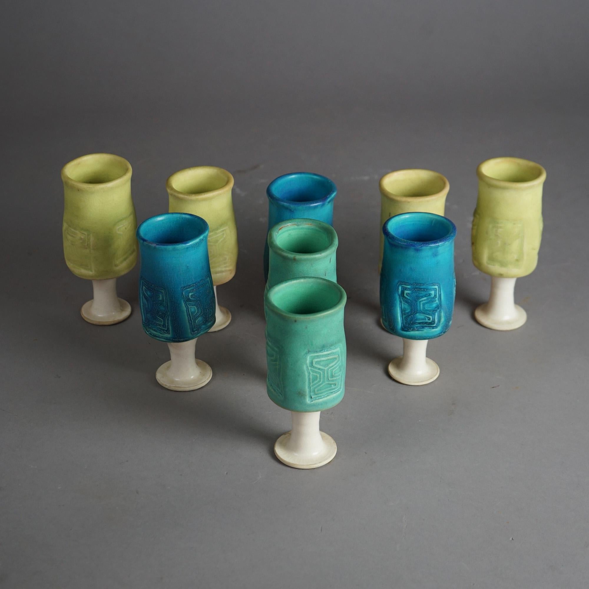 Arts and Crafts Mid Century Modern Ten Piece Studio Art Pottery Cider Set C1960’s