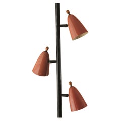 Mid Century Modern Tension Pole Lamp Atomic Rocket Cadillac Pink 1950 Decor