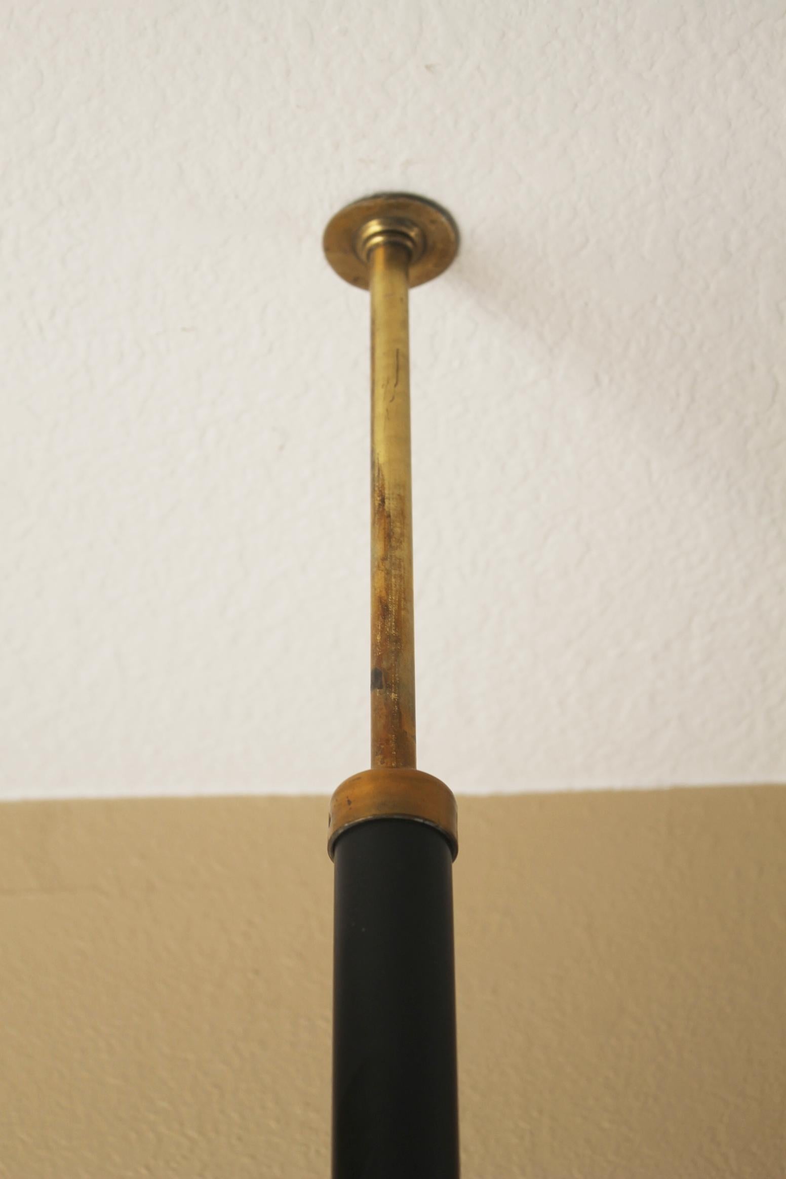 20ième siècle Lampe à tension Atomic Triennale tricolore 1950, moderne du milieu du siècle dernier en vente