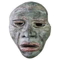 Mid Century Modern Terra Cotta Mask of a Tribal Man C1997