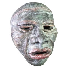 Mid Century Modern Terra Cotta Mask of a Tribal Man C1997
