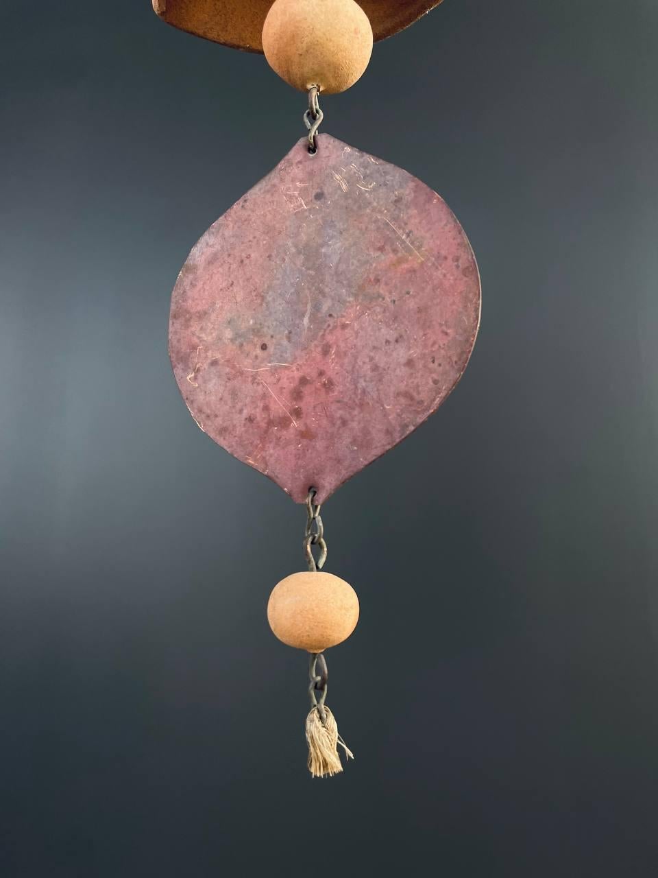 Mid-Century Modern Terracota Wind Chime Bell For Sale 4