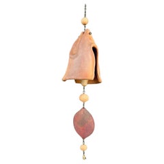Used Mid-Century Modern Terracota Wind Chime Bell