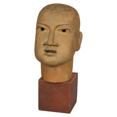 Mid-Century Modern Terracotta Bust Sculpture of a Man, 20th Century