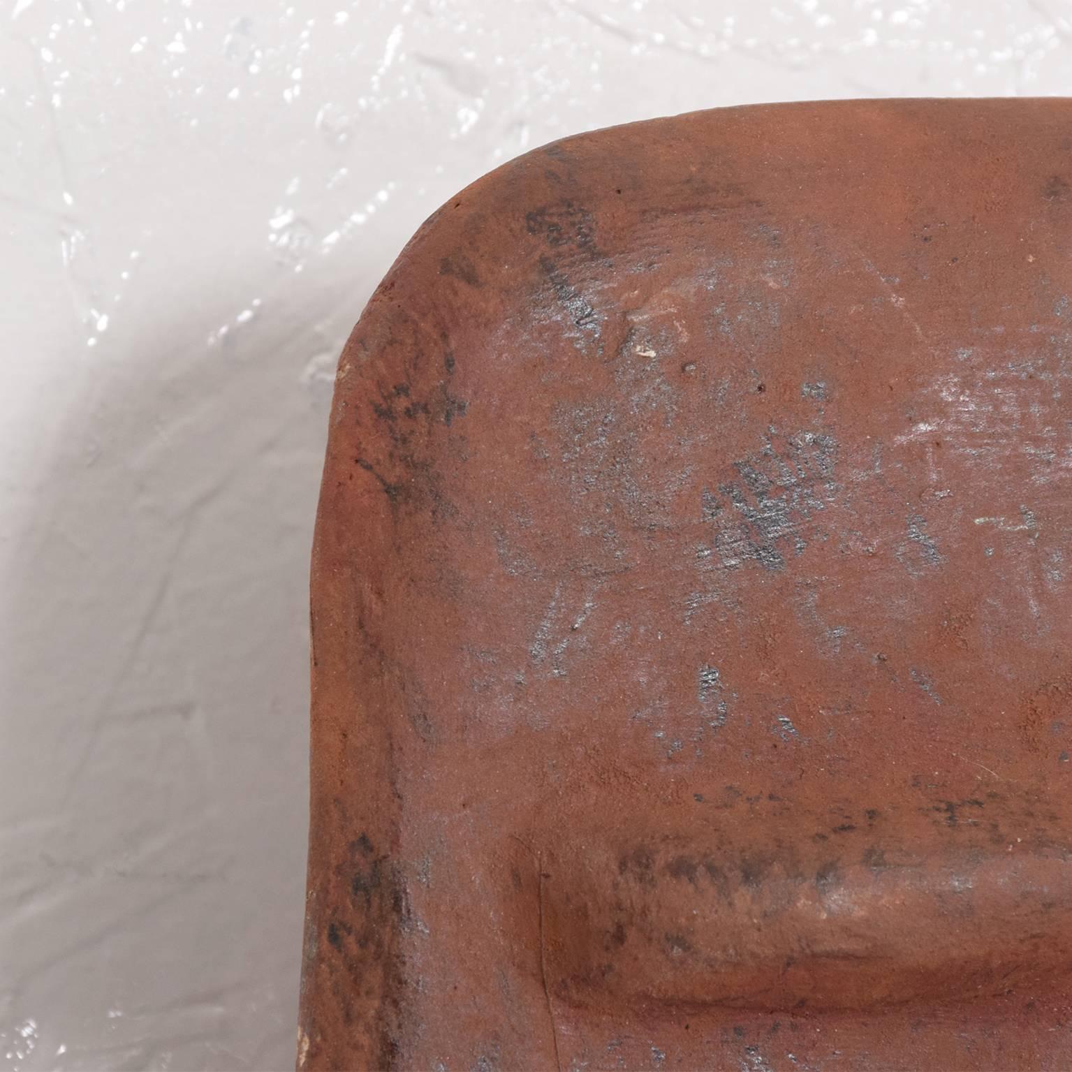 Mid-Century Modern Terracotta Mask Wall Sculpture Sabatini Ponti Style 1