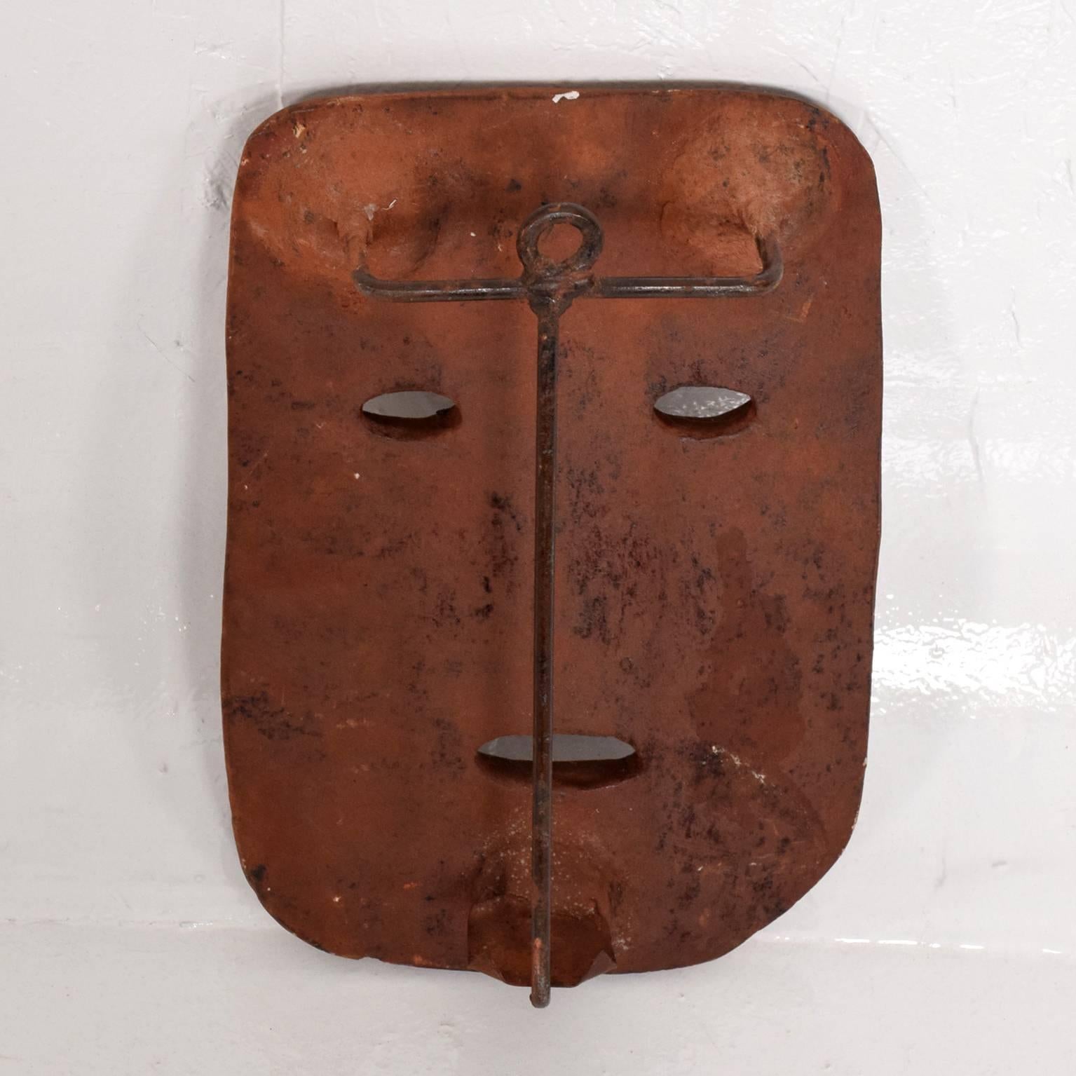 Mid-Century Modern Terracotta Mask Wall Sculpture Sabatini Ponti Style 2