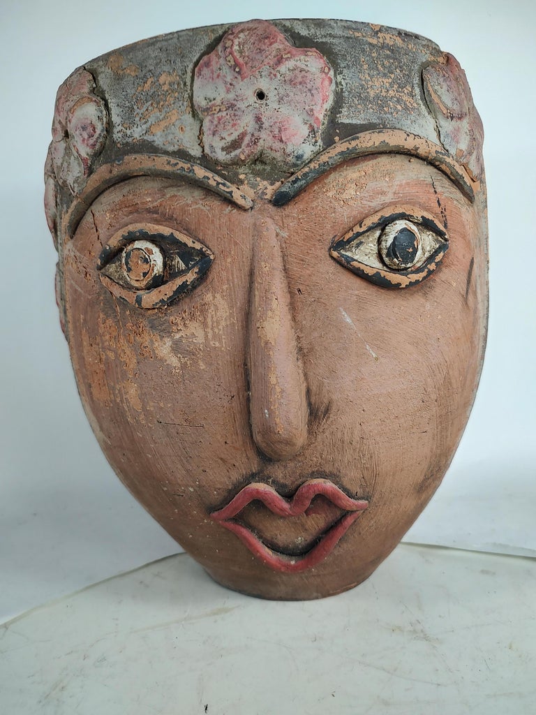 Picture of Mid-Century Modern Terracotta Sculptural Planter Jardiniere Style of ...