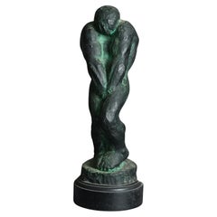 Mid Century Modern Terracotta Sculpture of a Man, Fuerza by Esperanza, 20th C