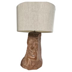 Lampe de table italienne en terre cuite mi-siècle moderne