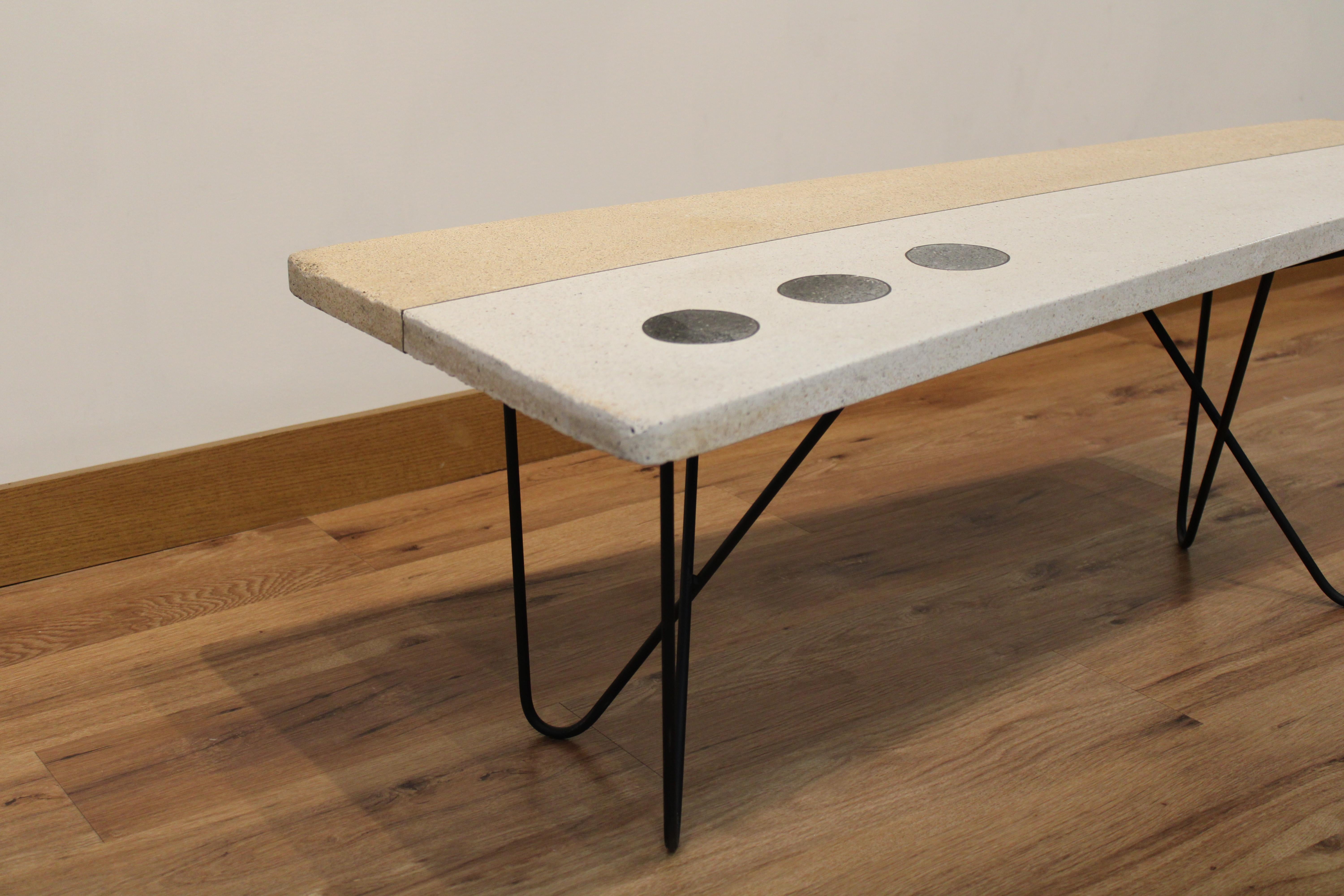 Mid-Century Modern Table basse en terrazzo moderne du milieu du siècle dernier en vente