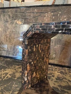 Mid Century Modern Tessellated Horn Console