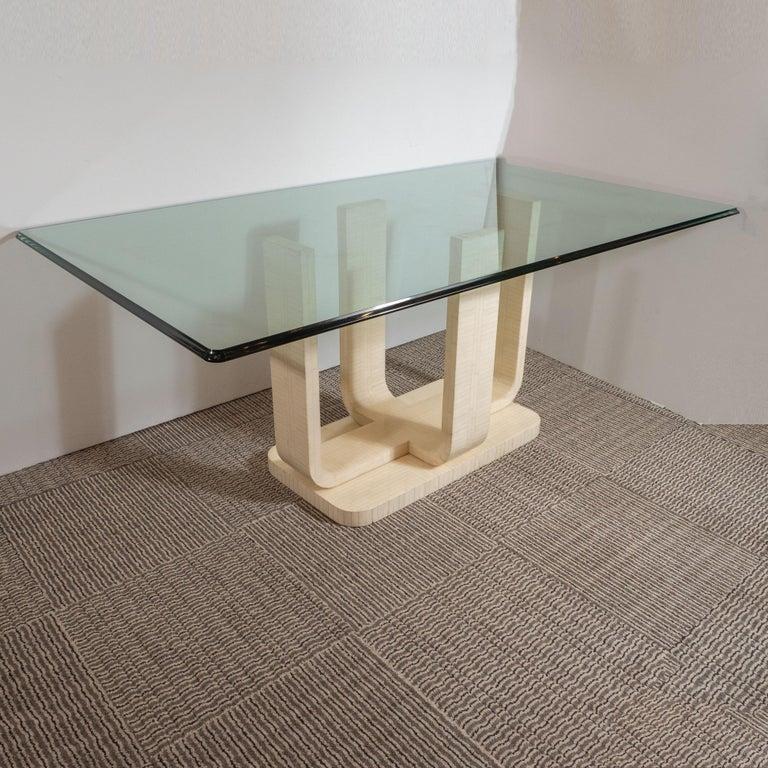 Mid-Century Modern Tessellated Stone and Glass Dining Table by Maitland-Smith 2