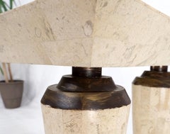 Console rectangulaire pour canapé en pierre tessellée, moderne du milieu du siècle dernier