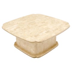 Mid-Century Modern Tessellated Stone Tiles Clove Shape Top Coffee Table