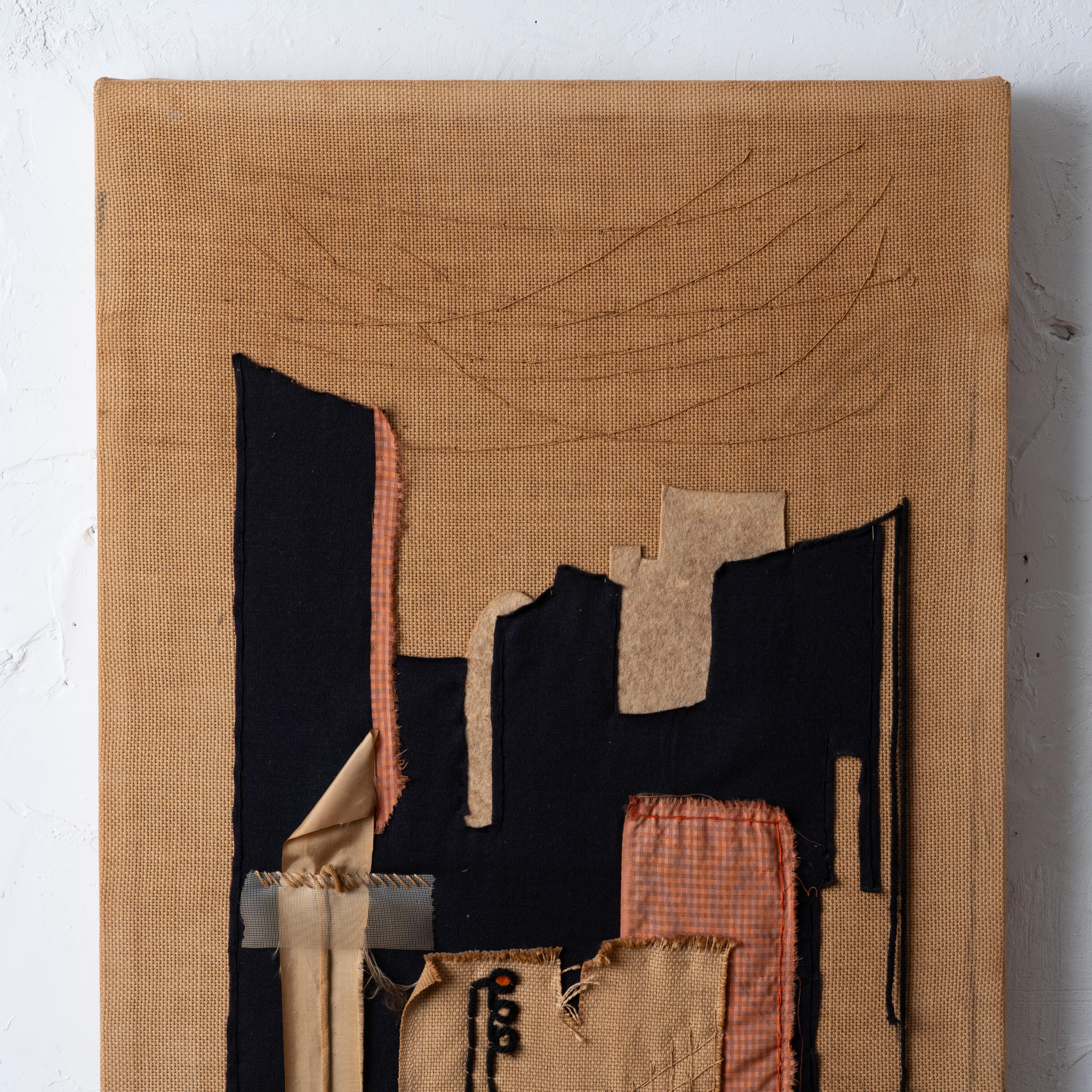 Sconosciuto Collage tessile moderno di metà secolo, 1961 in vendita