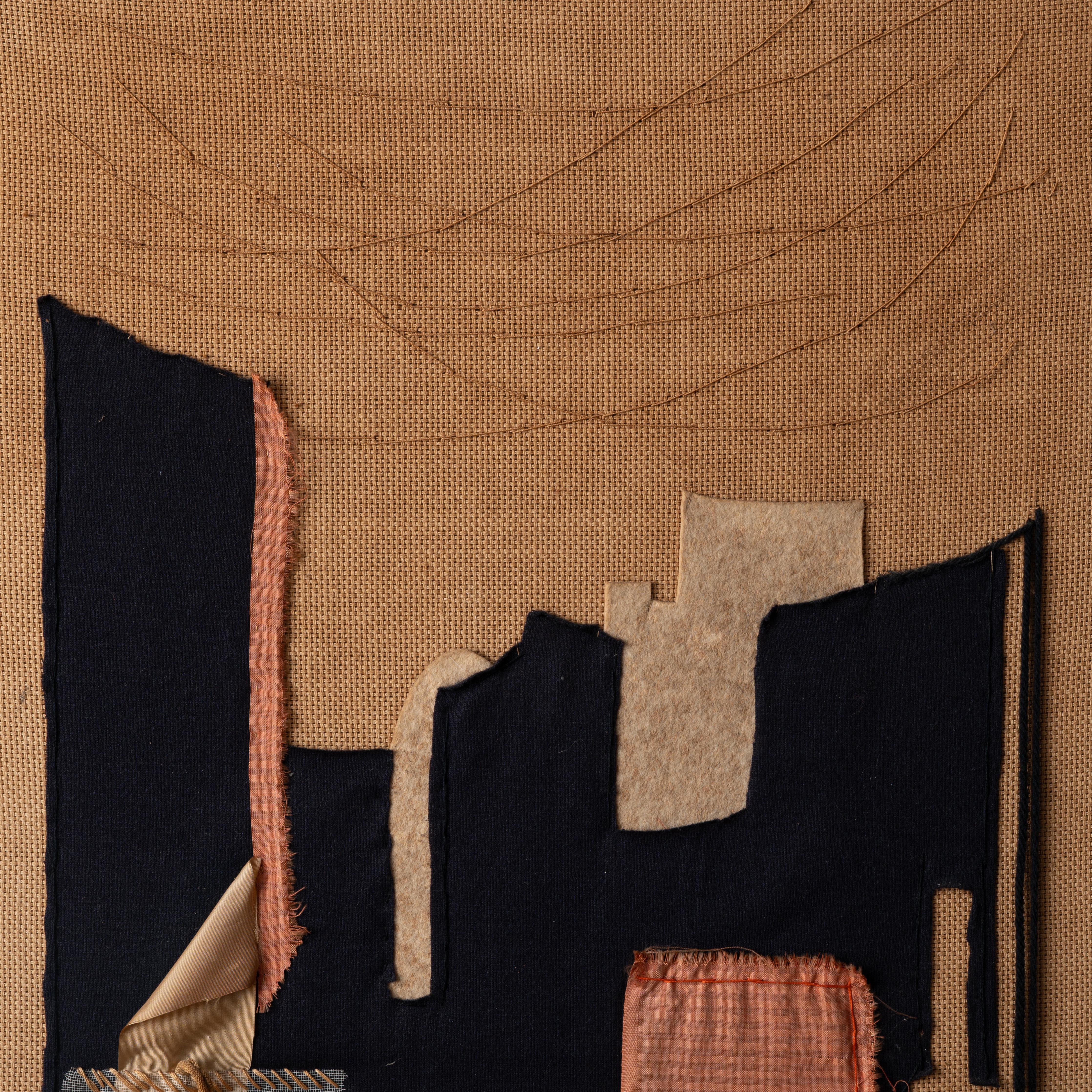 Collage tessile moderno di metà secolo, 1961 in vendita 1