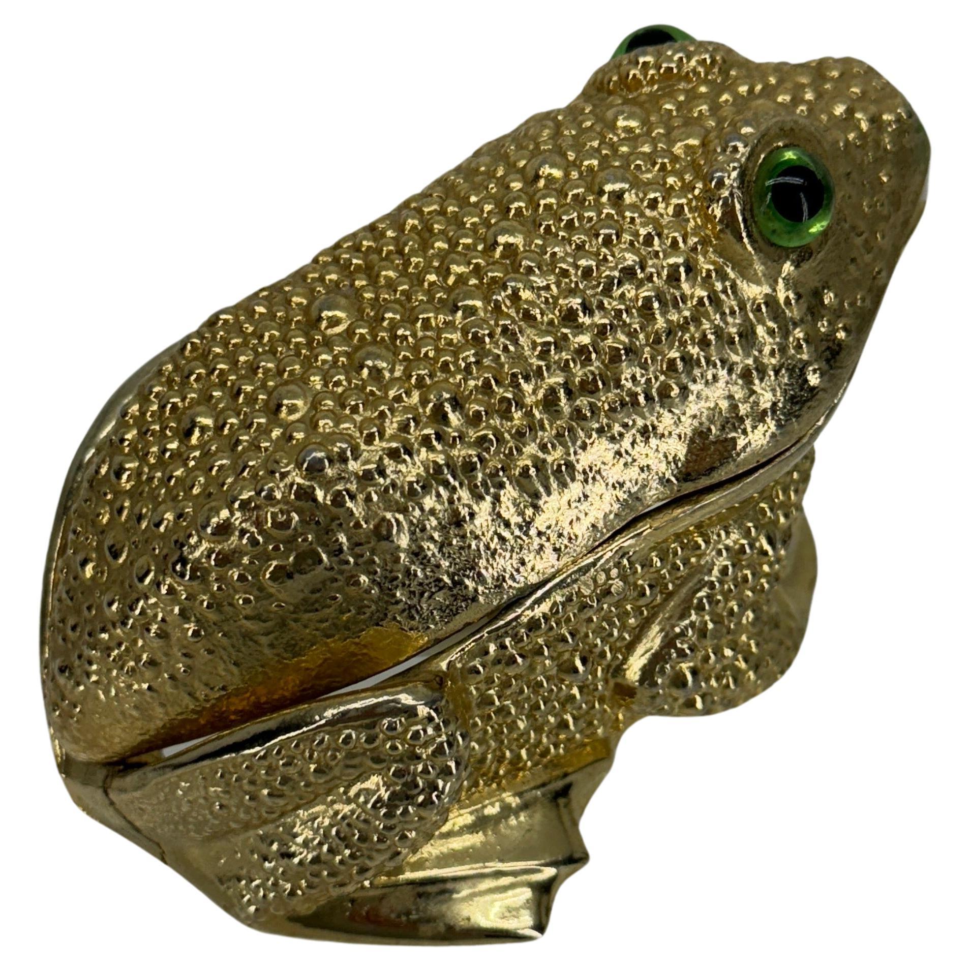 Mid-Century Modern Textured Gold Frog Tape Dispenser  (Handgefertigt) im Angebot
