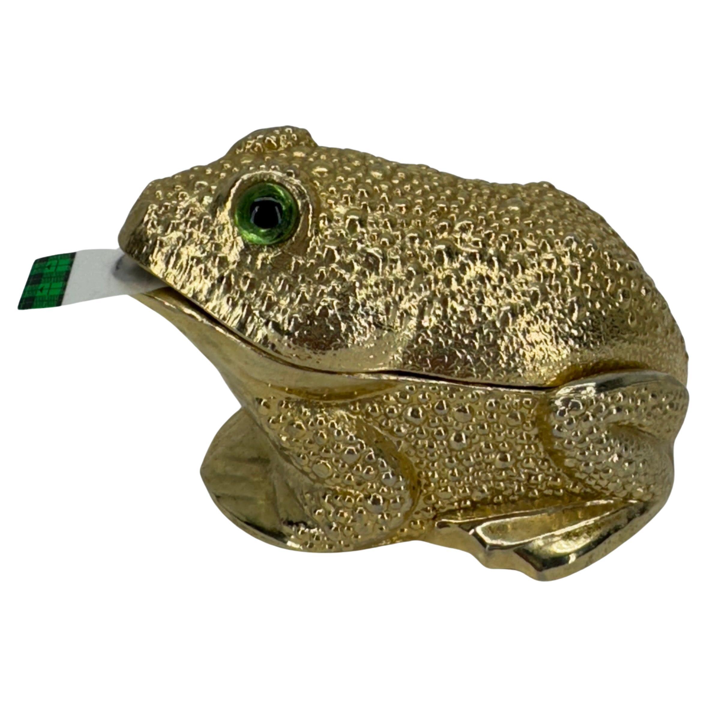 Mid-Century Modern Textured Gold Frog Tape Dispenser  im Angebot 1