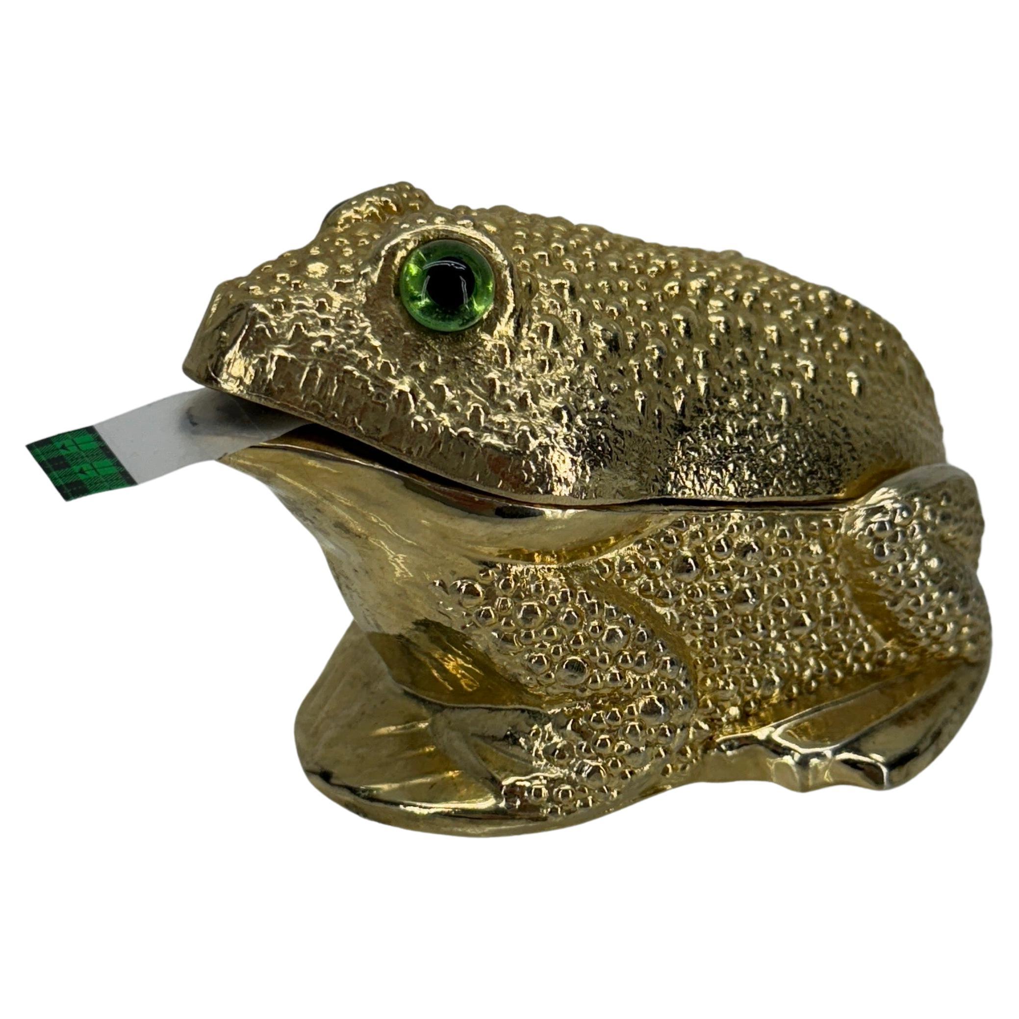 Mid-Century Modern Textured Gold Frog Tape Dispenser  im Angebot