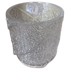 Mid-Century Modern Textured Lucite Ice Bucket in the Style of Wilardy