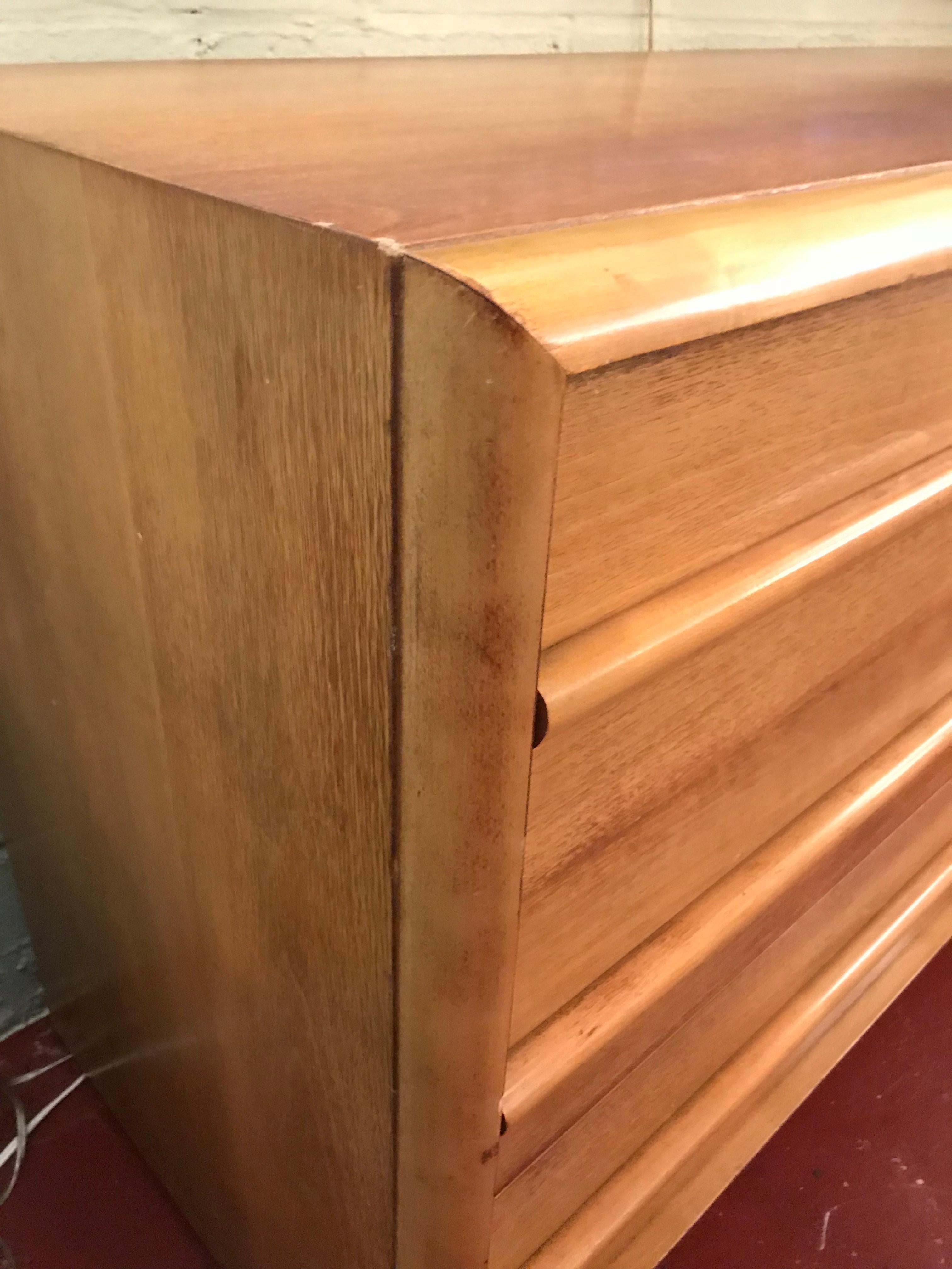 Mid-Century Modern TH Robsjohn-Gibbings Three Drawers Chest with Side Door 5