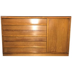 Mid-Century Modern TH Robsjohn-Gibbings Three Drawers Chest with Side Door