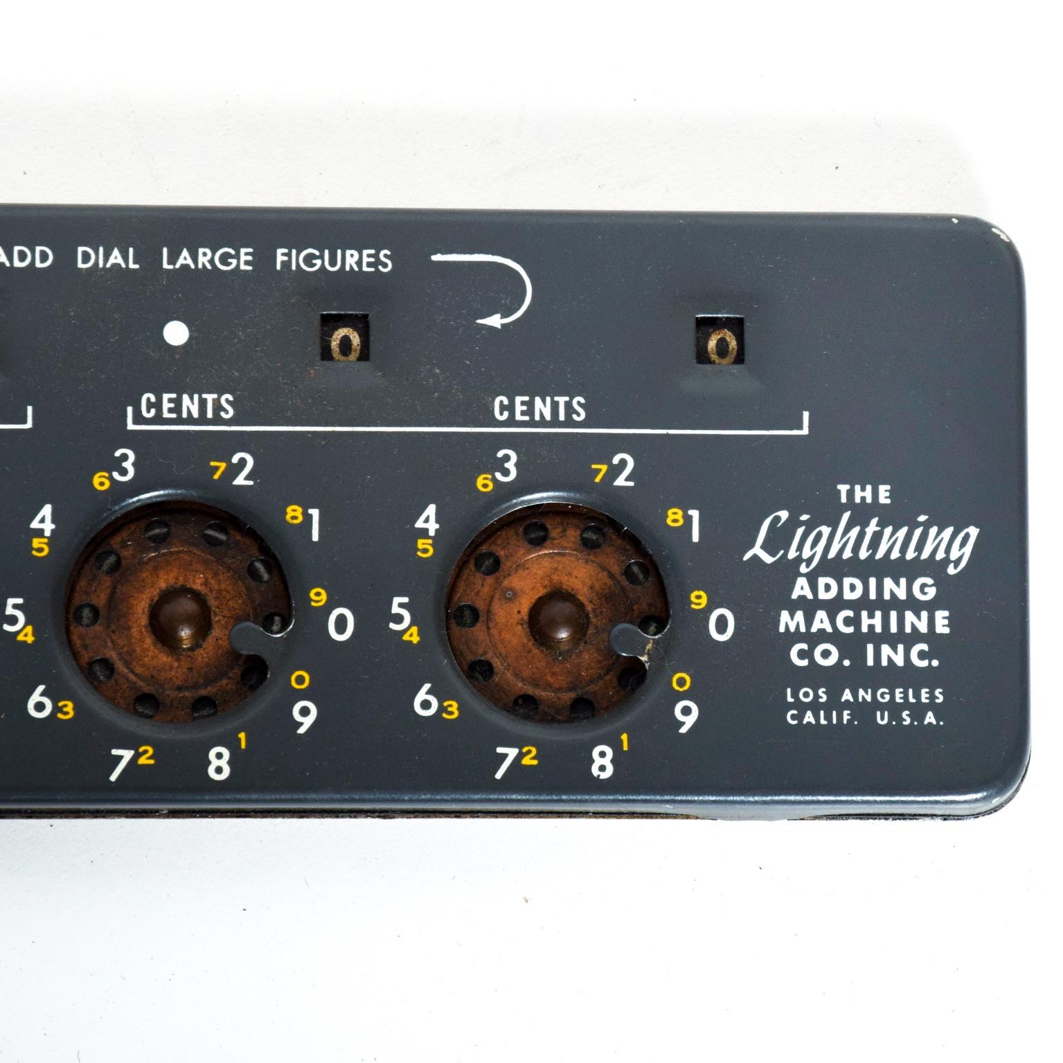 American Mid-Century Modern the Lightning Adding Machine, Vintage, Prior Calculator
