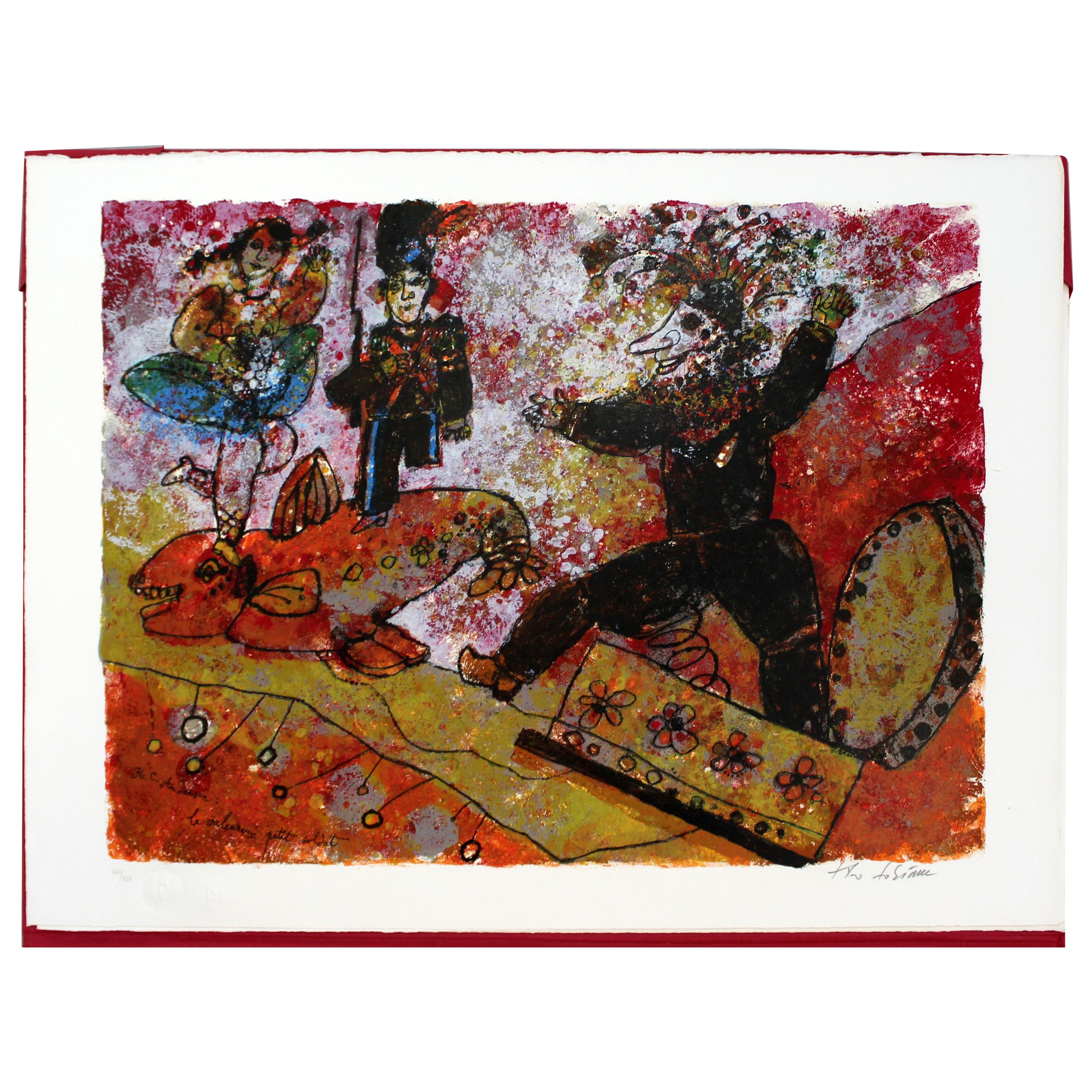 Mid-Century Modern Theo Tobiasse Steadfast Soldier Litho 224/350 H.C Anderson