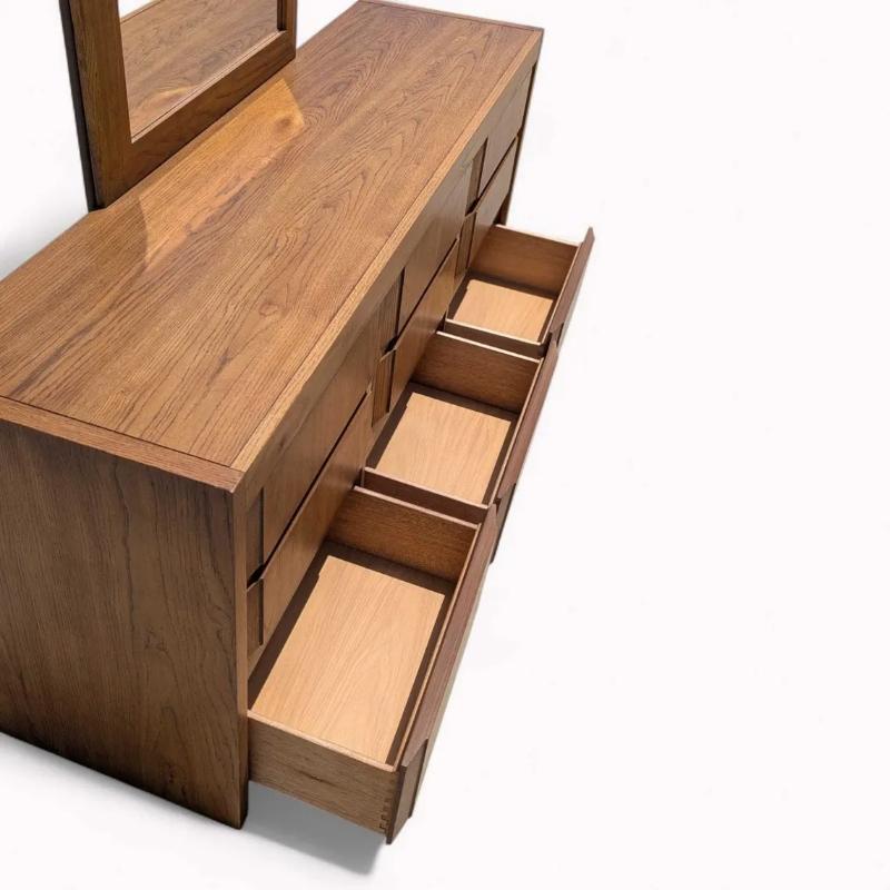 Impiallacciato Comò Thomasville Huntley con specchio, circa 1960, metà del secolo scorso in vendita