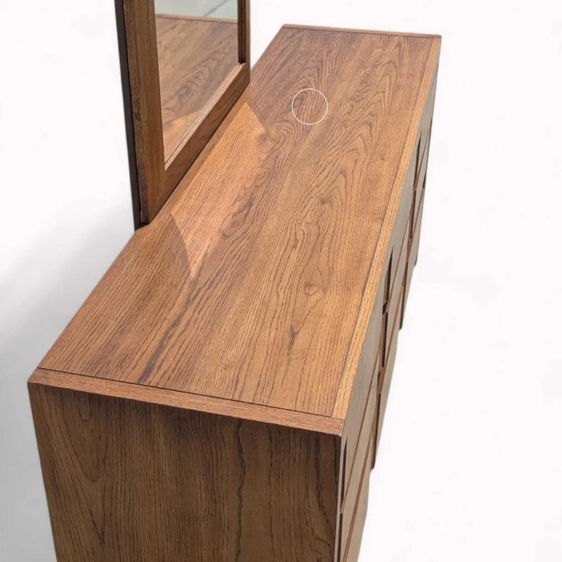 Comò Thomasville Huntley con specchio, circa 1960, metà del secolo scorso In condizioni buone in vendita a Rancho Cucamonga, CA
