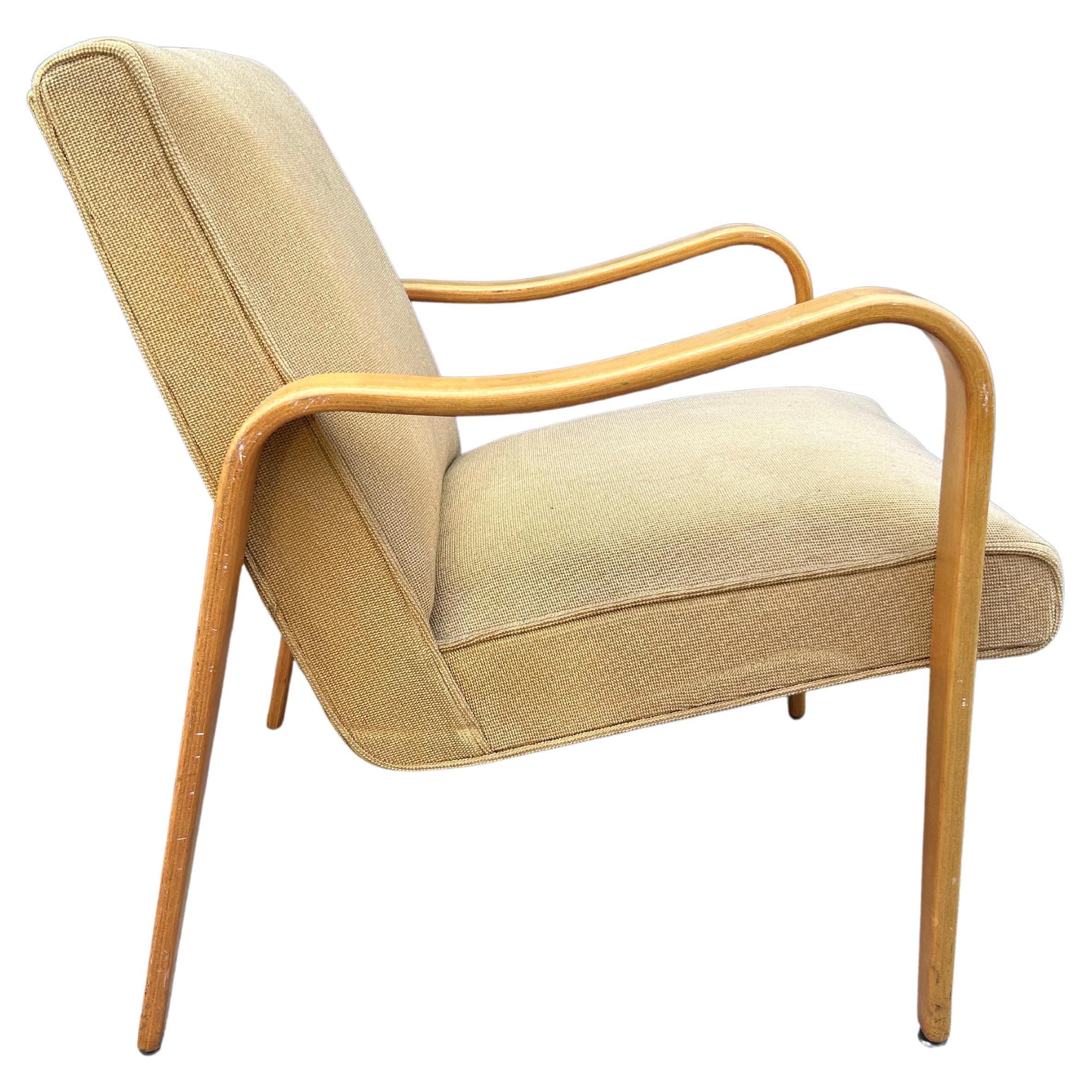 Mid-Century Modern Thonet Bentwood Birch low back Lounge Armchair  For Sale