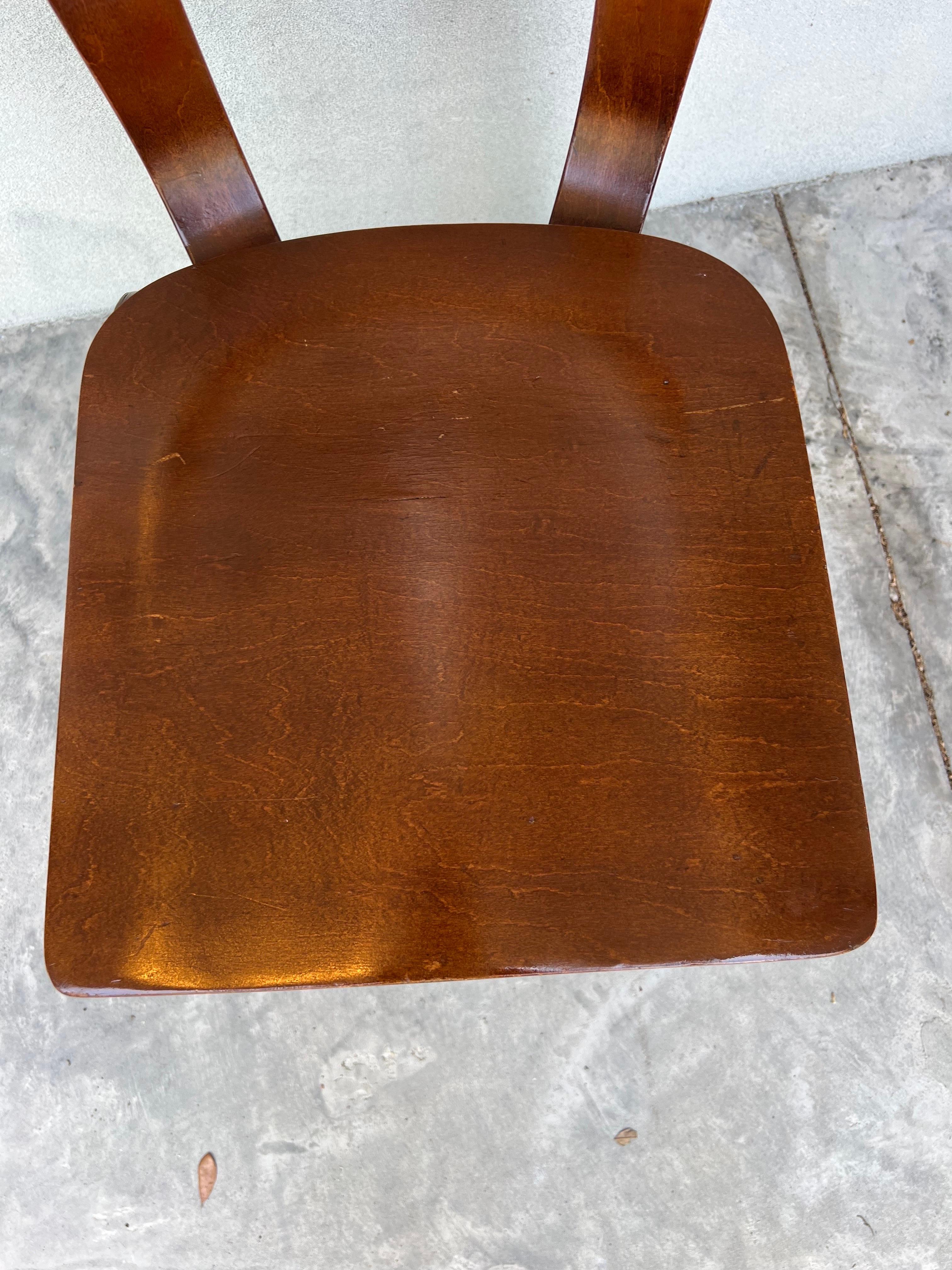 Mid-Century Modern Thonet Bentwood Plywood Birch Desk Chair 4