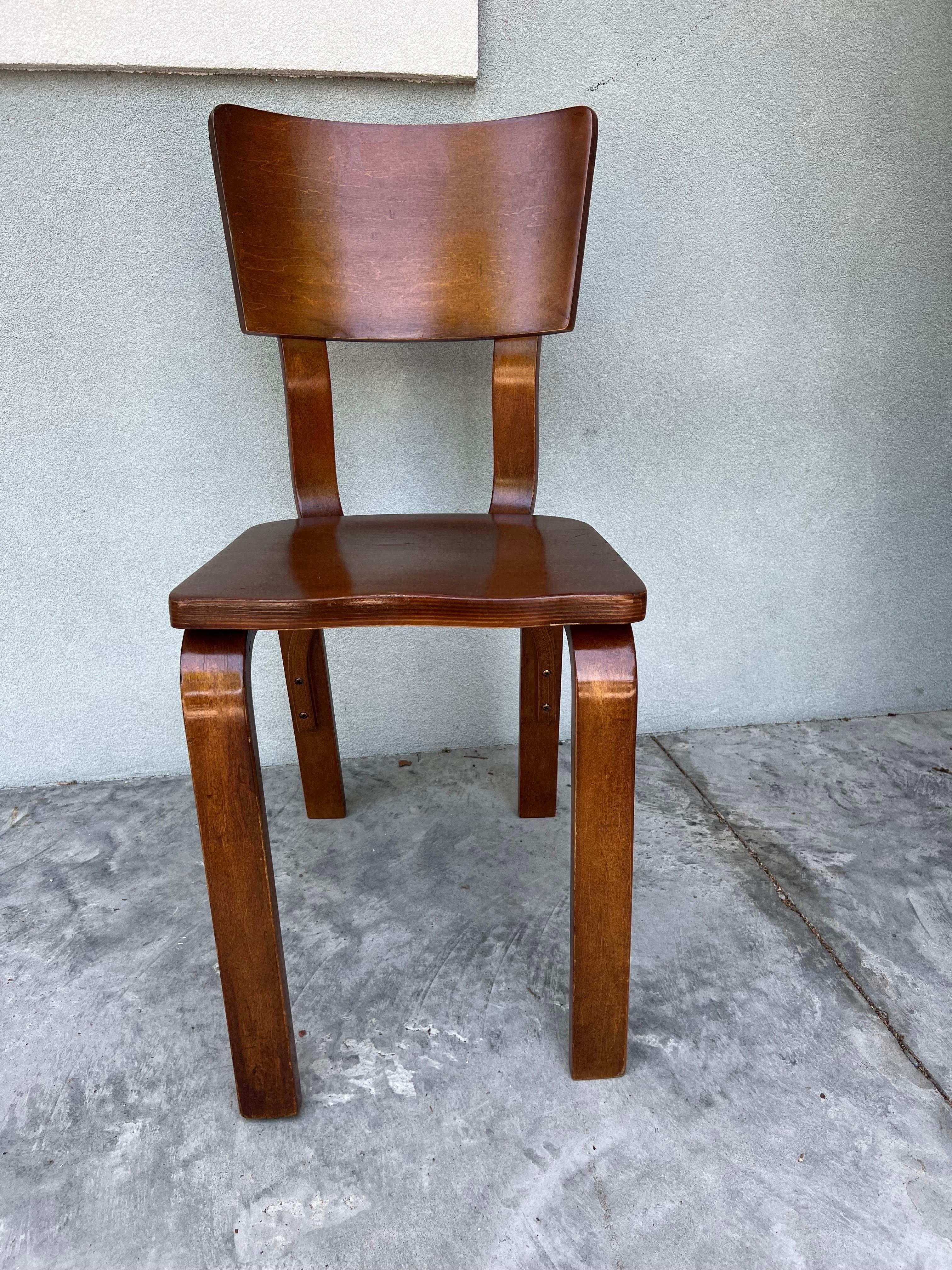 Mid-Century Modern Thonet Bentwood Plywood Birch Desk Chair 6