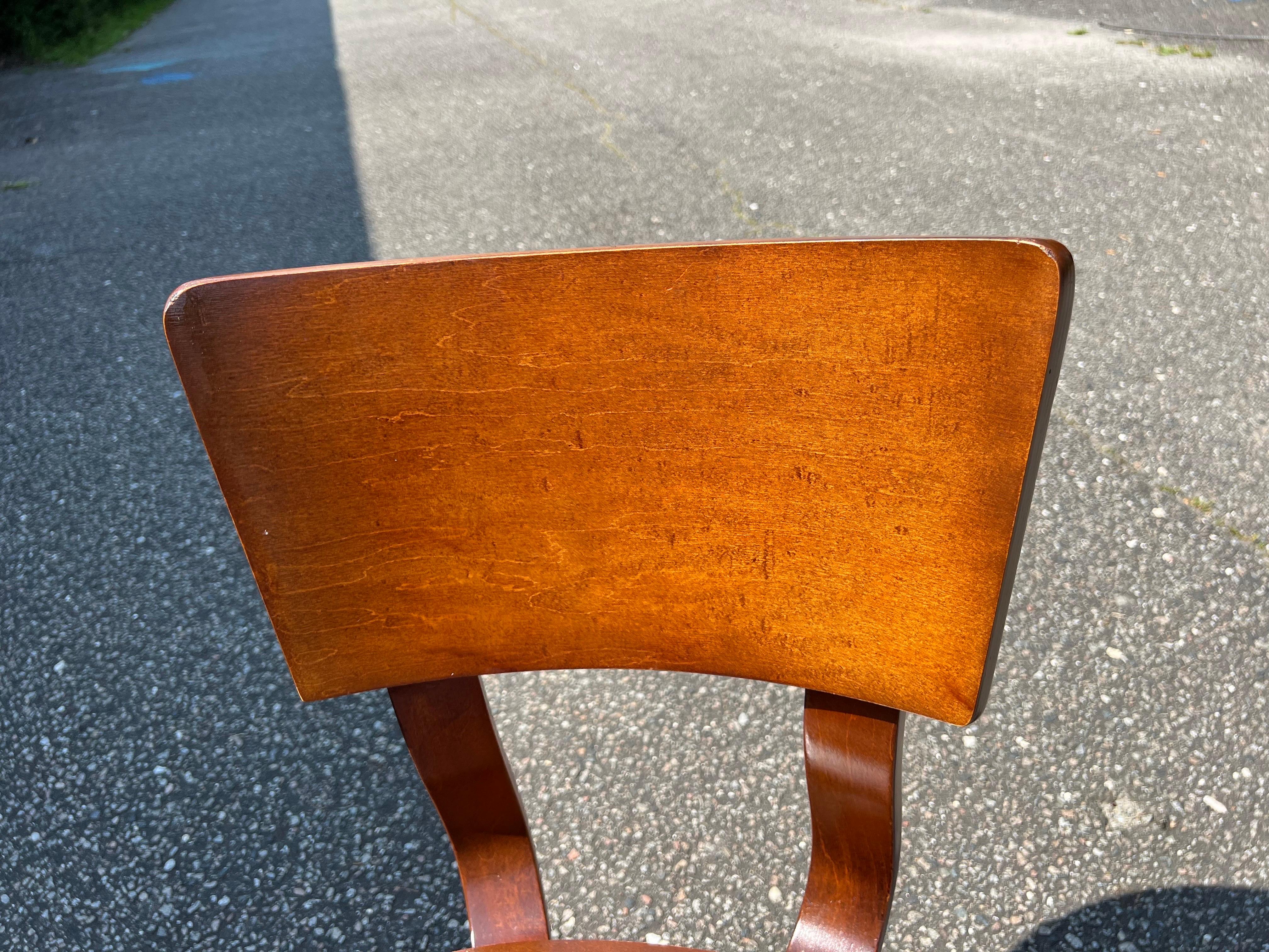 Mid-Century Modern Thonet Bentwood Plywood Birch Desk Chair 8