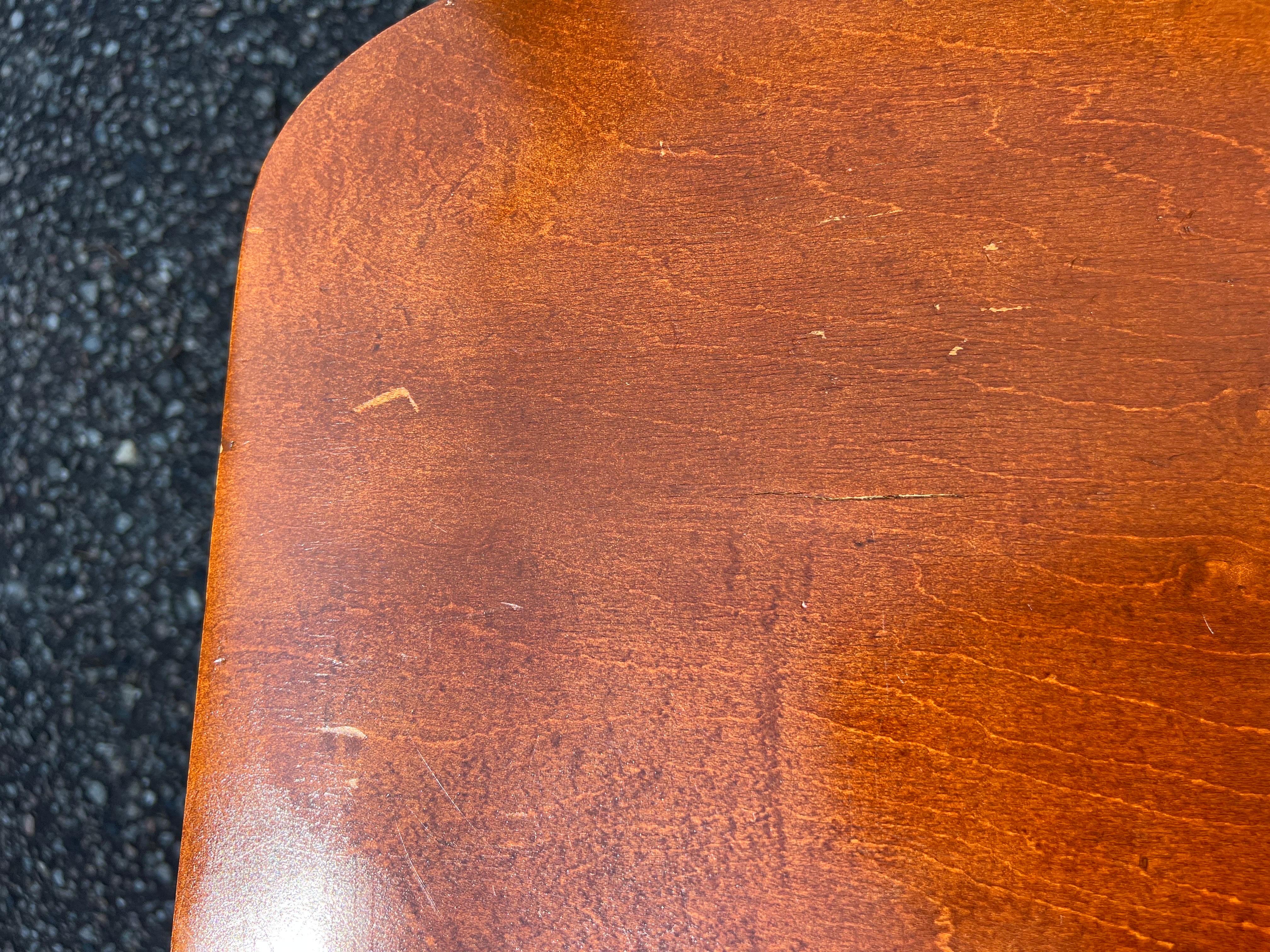 Mid-Century Modern Thonet Bentwood Plywood Birch Desk Chair 10