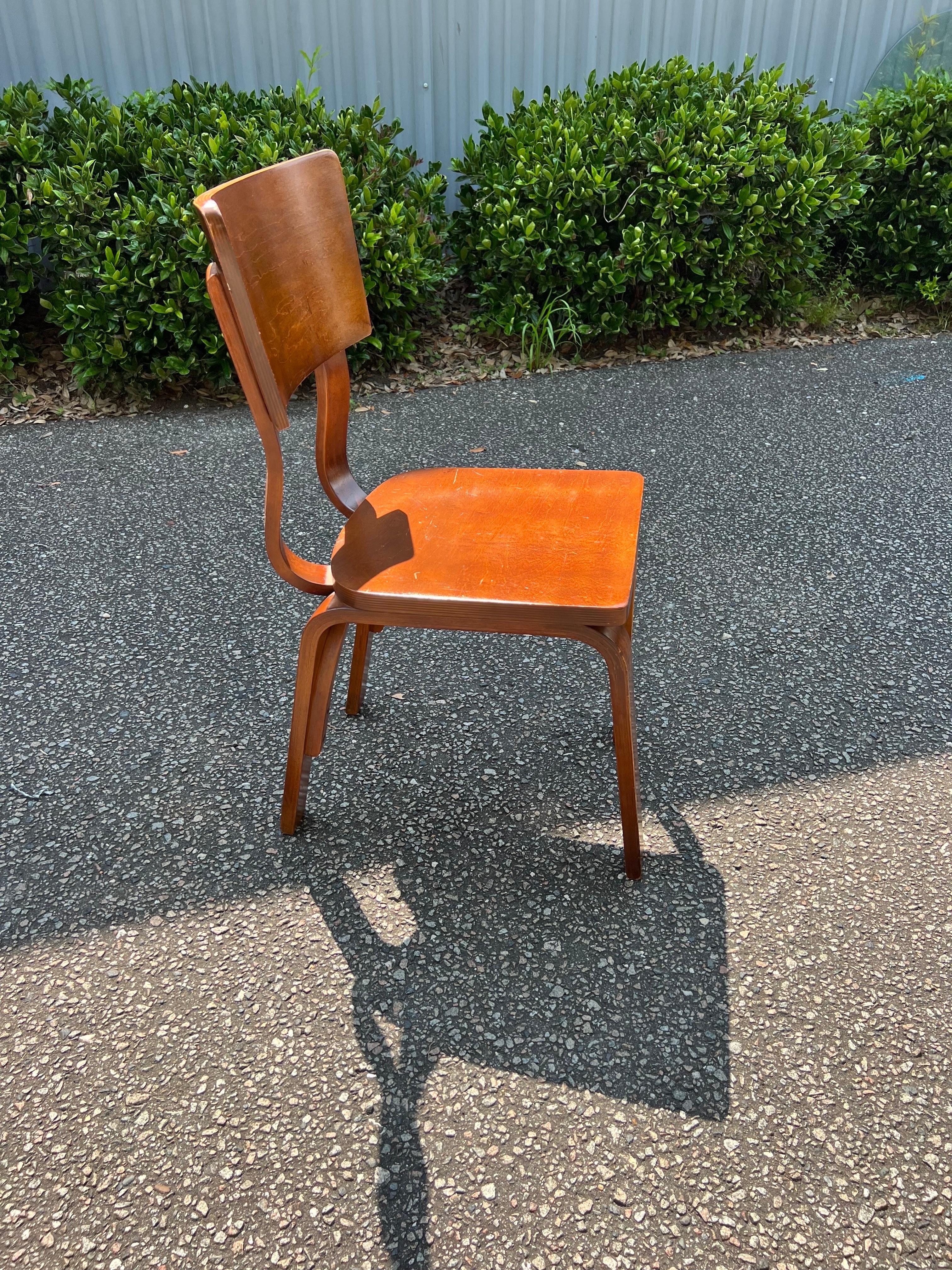 Mid-Century Modern Thonet Bentwood Plywood Birch Desk Chair 12
