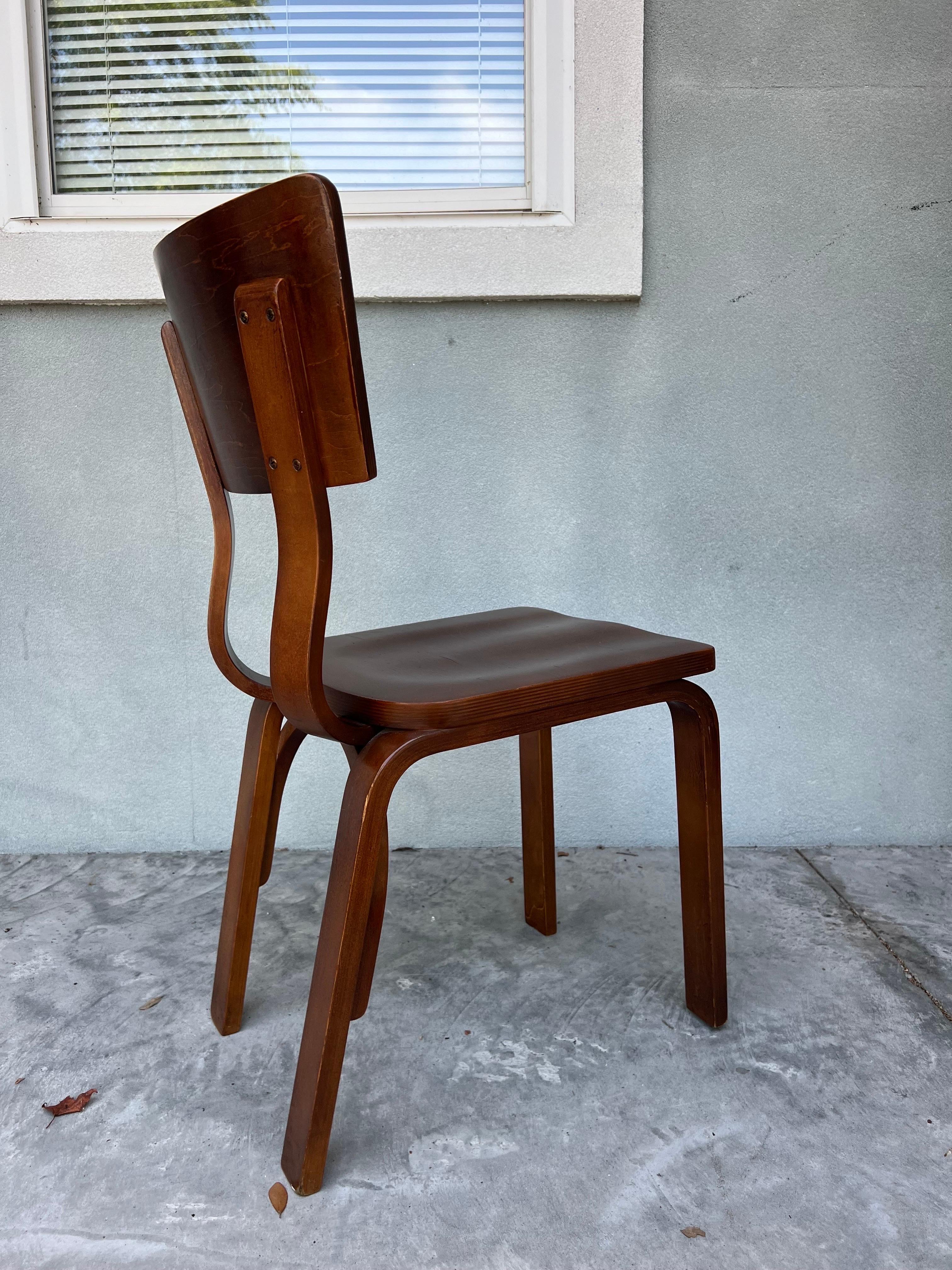 American Mid-Century Modern Thonet Bentwood Plywood Birch Desk Chair
