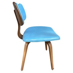 Mid-Century Modern Thonet Bentwood Plywood Walnut Dining Chair 5 Available Blue
