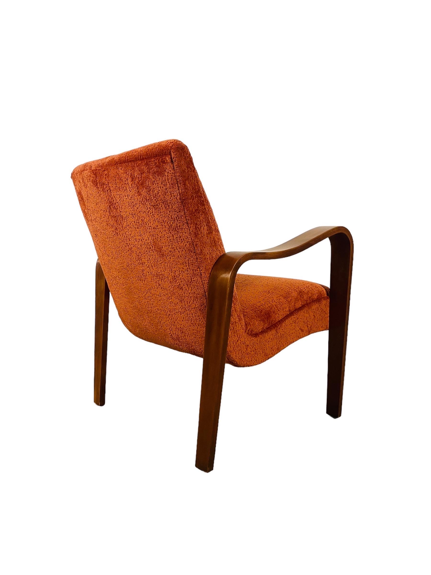 Mid Century Modern Thonet Lounge Chair Reupholstered 1