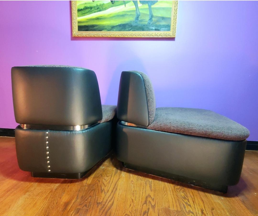 Mid-Century Modern Thonet-Lounge-Sessel ohne Armlehne – ein Paar im Angebot 5
