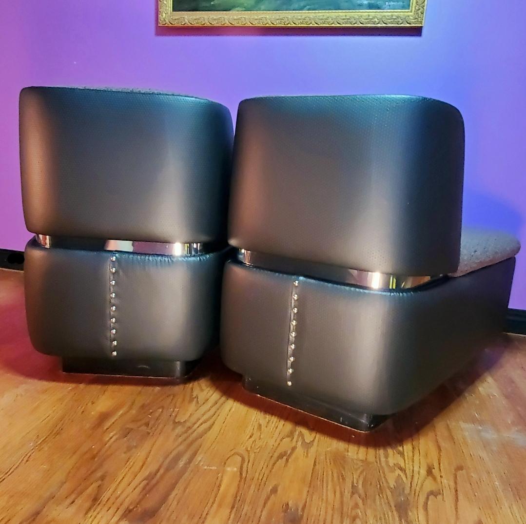 American Mid-Century Modern Thonet Lounge Slipper Chairs - a Pair For Sale
