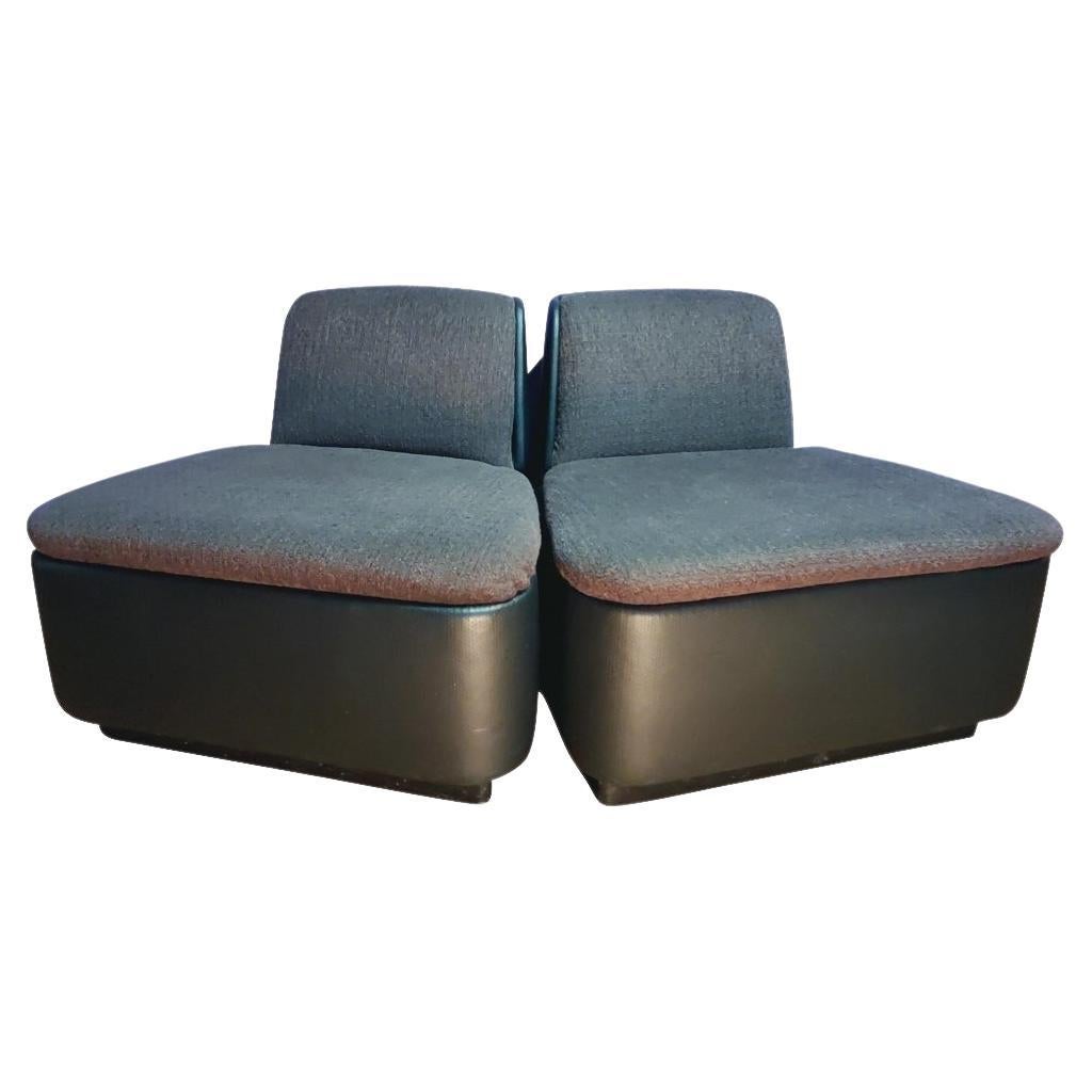Mid-Century Modern Thonet Lounge Slipper Chairs - a Pair