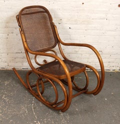 Mid-Century Modern Thonet-Style Rocking Chair by Stendig Co.