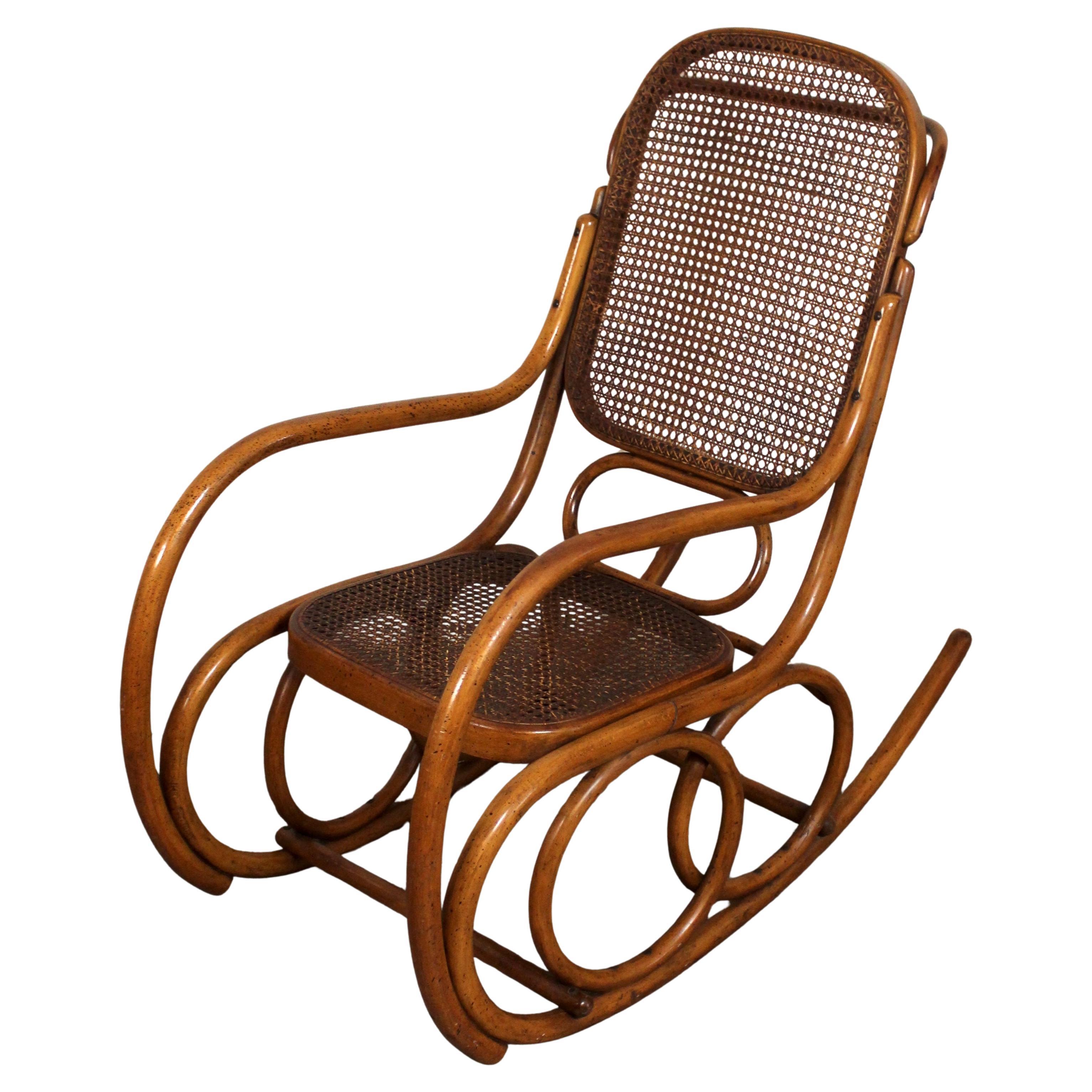 Sedia a dondolo Thonet di Stendig Co. in vendita