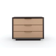 Mid Century Modern Three Drawer Nightstand