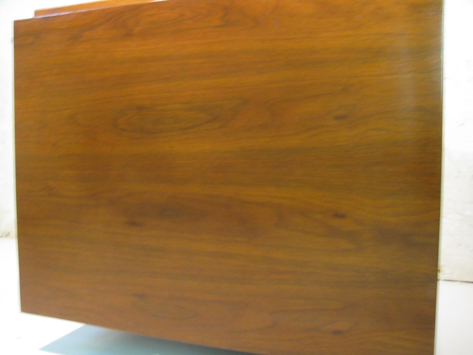 Mid-20th Century Mid-Century Modern Walnut Cabinet End Table Style Of Edmond Spence